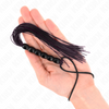 Kink mini látigo de silicona con agarre 6 bolas negro 26 cm