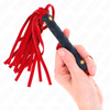 Kink látigo mini piel de ante rojo 30 cm