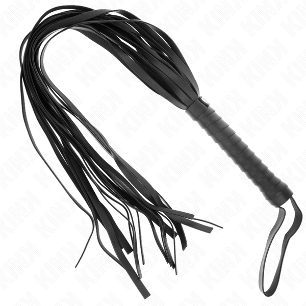 Kink látigo de cola larga y mango corto negro 70 cm