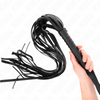 Kink látigo de cola larga y mango corto negro 70 cm