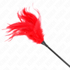 Kink plumas múltiples para cosquillas rojo 45 cm