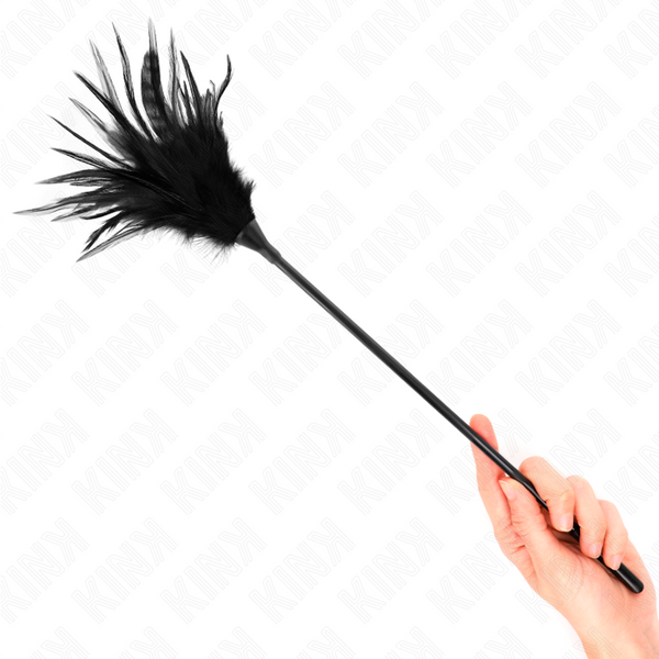 Kink plumas múltiples para cosquillas negro 45 cm