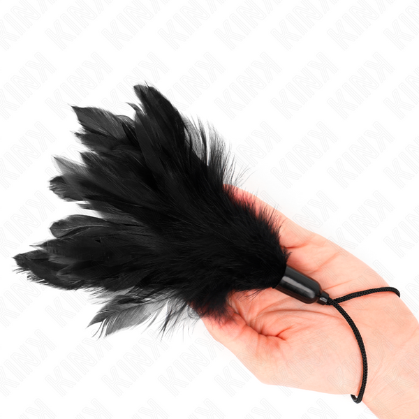 Kink plumas para cosquillas con mango de cuerda base de plástico 15 cm