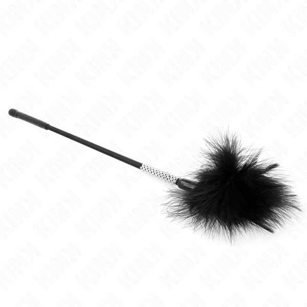 Kink plumas para cosquillas con mango de diamantes de imitación 50 cm