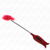 Kink plumas para cosquillas con paleta forma de rosa 38 cm