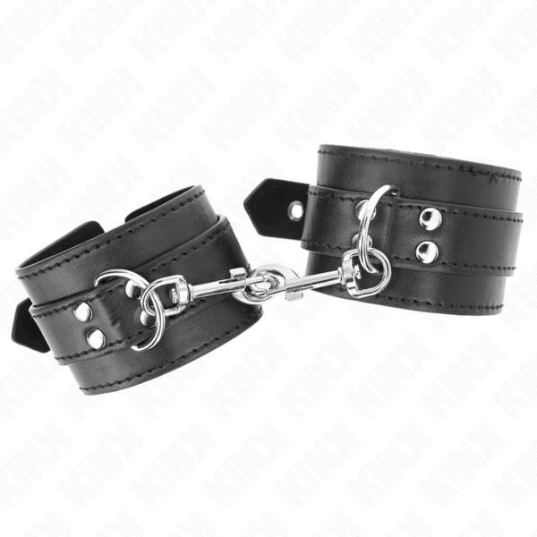 Kink muñequeras con tachuelas negro 35 x 6 cm