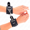 Kink muñequeras con tachuelas negro 35 x 6 cm