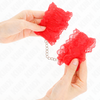 Kink muñequeras elásticas de encaje rojo