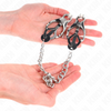 Kink pinzas para pezones estilo japonés con cadena plateado 30 cm