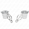 Kink pinzas para pezones estilo japonés con cubos plateado