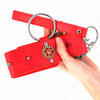 Kink collar con correa 65 cm cuello de diamantes rojo ajustable 35 51 cm x 7 cm
