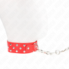 Kink collar con correa 65 cm remache anilla rojo ajustable 36 50 cm x 3.8 cm