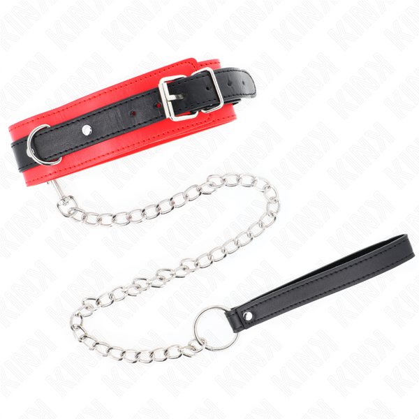 Kink collar con correa 65 cm modelo básico modelo 3 rojo 53 x 5 cm