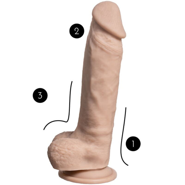 Silexd real skin pene super realístico termo reactivo 23 cm premium silexpan natural