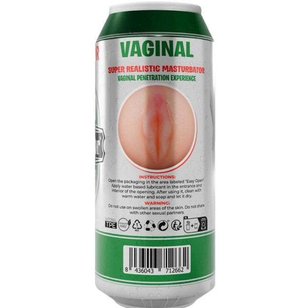 Alive masturbador masculino vagina lata cerveza