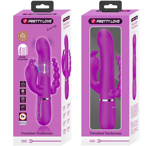 Cammy triple vibrador multifunción 4 en 1 rosa