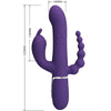 Cammy triple vibrador multifunción 4 en 1 morado