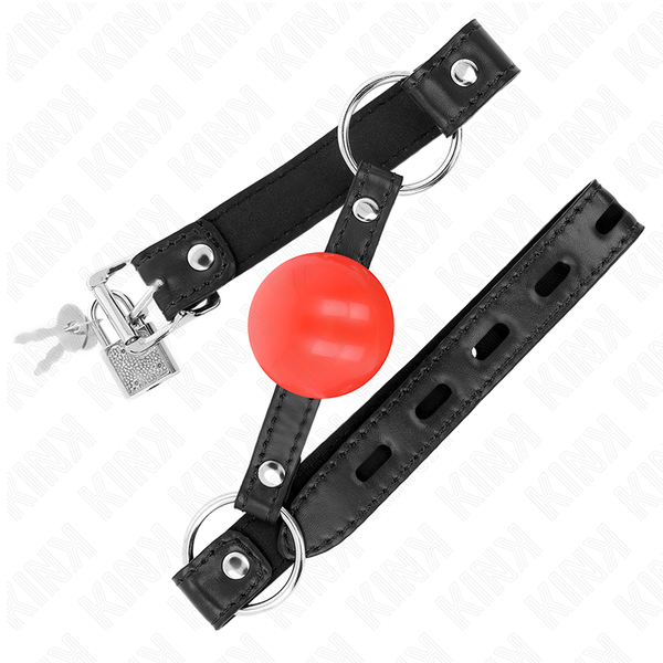 Kink mordaza de bola 4 cm tpe rojo 60 x 2 cm