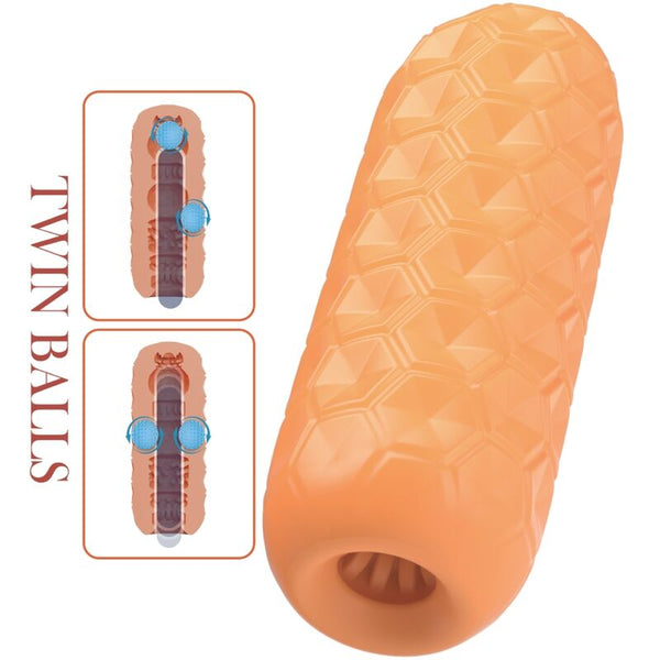 Pretty twin balls masturbador masculino naranja