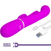Shania triple vibrador rabbit multifunción rosa