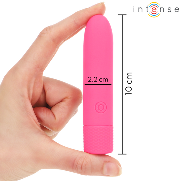 Symone bala vibradora recargable por usb 8 vibraciones rosa 10 x 2.2 cm