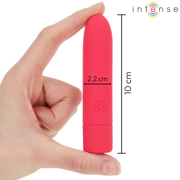 Symone bala vibradora recargable por usb 8 vibraciones rojo 10 x 2.2 cm