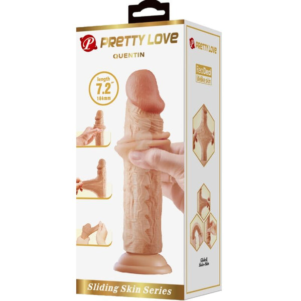 Pretty quentin dildo realístico 18 cm natural
