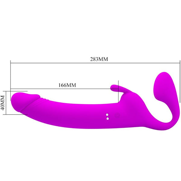 Pretty zanini dildo sin arnés 10 vibraciones morado