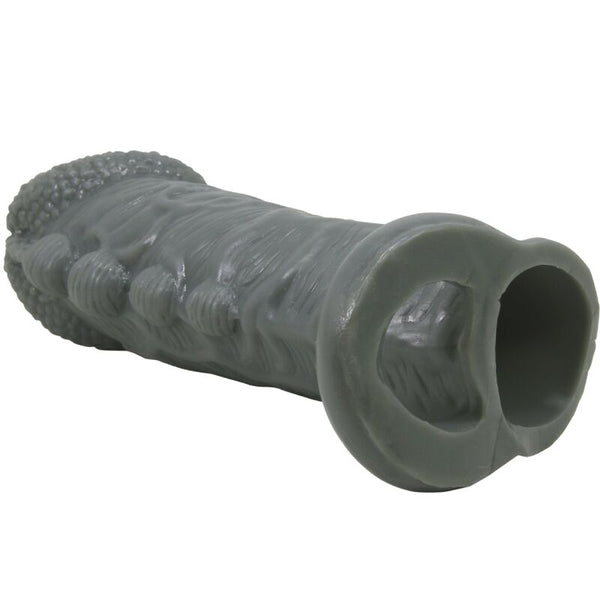 Pretty funda realística alargadora y retardante para pene gris
