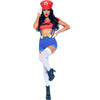Leg disfraz sexy mario bros rojo azul m