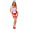 Leg disfraz enfermera sexy rojo blanco m