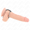 Kink anillo pene metal doble 3.8 cm a 5 cm conectados con cuero