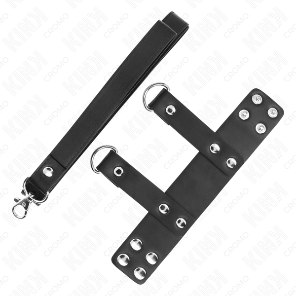 Kink anillo pene con correa de polipiel ajustable