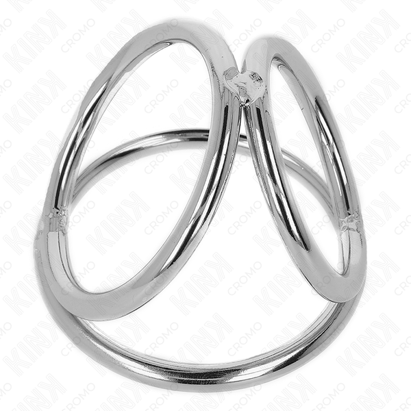 Kink anillo pene triple metal cromado 3.2 cm a 4.5 cm