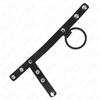 Kink anillo pene silicona 3.8 cm con divisor de bolas y correa de cuero 22 x 1.5 cm