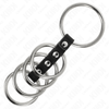 Kink 5 anillos pene 3.7 cm a 5 cm metal conectados por cuero