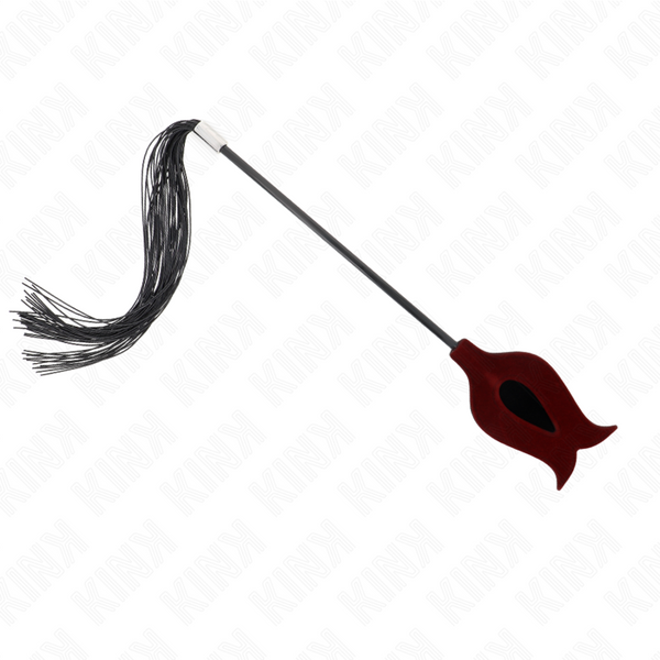 Kink látigo de borla de silicona con forma de rosa 45 cm