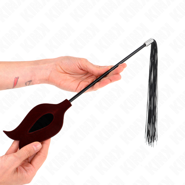 Kink látigo de borla de silicona con forma de rosa 45 cm