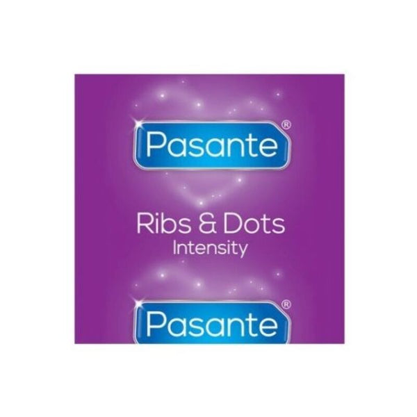 Pasante ribs y dots preservativos intensity 144 unidades