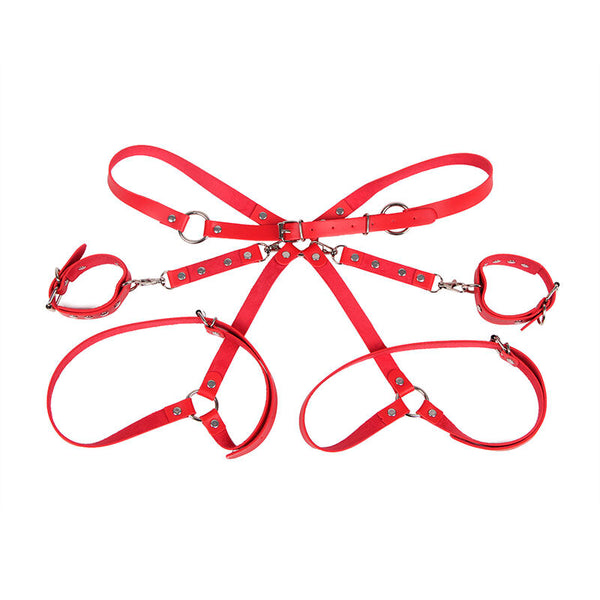 Subblime 953706 esposas con cinturón bondage rojo talla única