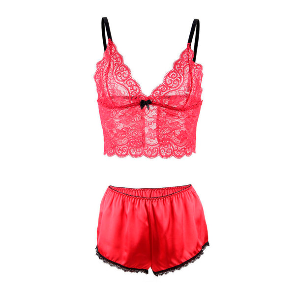 Subblime 953898 set 3 piezas encaje y saten rojo s m