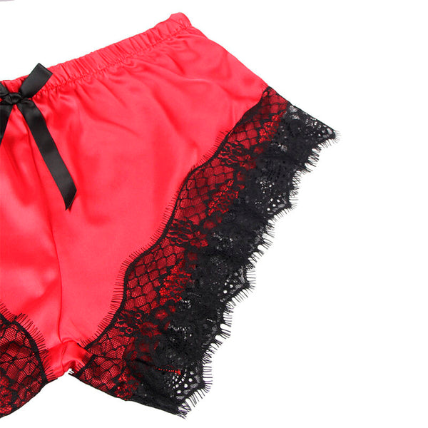 Subblime 953966 pijama sexy saten y encaje negro rojo l xl