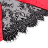 Subblime 954024 camison de encaje espalda transparente con tanga rojo negro l xl