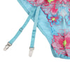 Subblime 954116 sujetador con bragas con liguero diseño floral azul L/XL