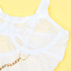 Subblime 954284 body con cadenas con ligueros blanco s m