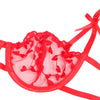 Subblime 954338 sujetador con tanga con ligueros estampado de corazones rojo l xl