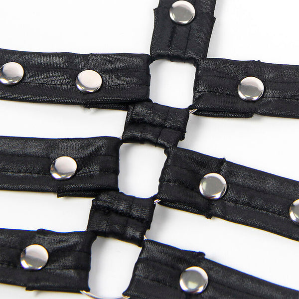 Subblime 954413 body bondage de cuero negro l xl