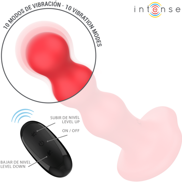 Cody vibrador con ventosa rojo control remoto 2