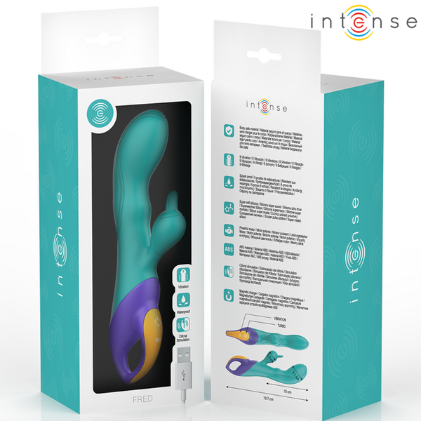 Fred vibrador recargable rabbit azul