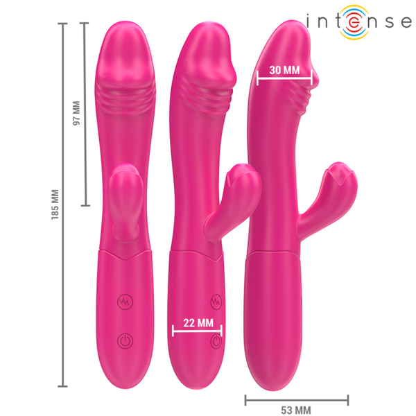 Ivy vibrador flexible 10 vibraciones con lengua estimuladora rosa